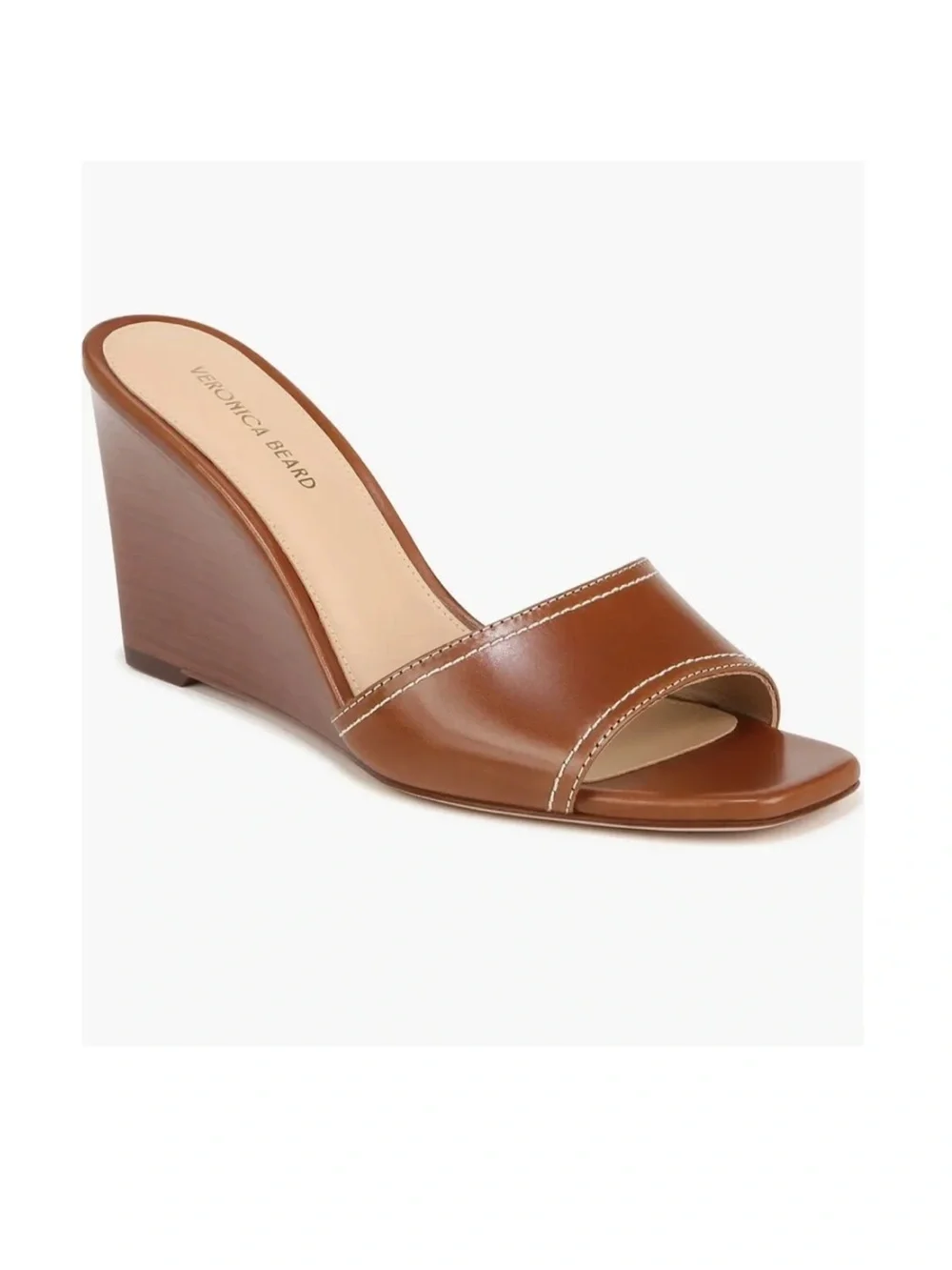 Veronica Beard Ellen Wedge Sandals in Brown